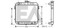 EACLIMA 31R54013 - Diámetro de salida 1 [mm]: 35<br>Calidad: Premium<br>Diámetro de entrada 1 [mm]: 35<br>Tipo radiador: Aletas refrigeración soldadas<br>Profundidad de red [mm]: 34<br>Longitud de red [mm]: 325<br>Ancho de red [mm]: 380<br>Material: Cobre<br>Material: Latón<br>