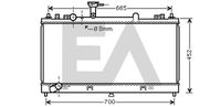 EACLIMA 31R52101 - Radiador, refrigeración del motor