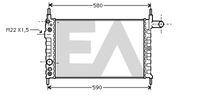 EACLIMA 31R54085 - Calidad: Premium<br>Tipo radiador: Aletas refrigeración unidas mecánicamente<br>Profundidad de red [mm]: 34<br>Longitud de red [mm]: 630<br>Ancho de red [mm]: 322<br>Material: Aluminio<br>Material: Plástico<br>