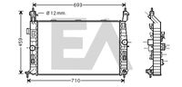 EACLIMA 31R54115 - Radiador, refrigeración del motor