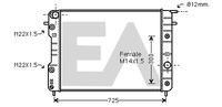 EACLIMA 31R54168 - Radiador, refrigeración del motor