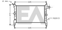 EACLIMA 31R54146 - Radiador, refrigeración del motor