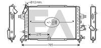 EACLIMA 31R54201 - Diámetro de salida 1 [mm]: 34<br>Calidad: ALTERNATIVO<br>Diámetro de entrada 1 [mm]: 34<br>Tipo radiador: Aletas refrigeración soldadas<br>Restricción de fabricante: BEHR<br>Profundidad de red [mm]: 32<br>Longitud de red [mm]: 600<br>Ancho de red [mm]: 363<br>Material: Cobre<br>Material: Plástico<br>