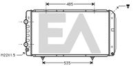 EACLIMA 31R55080 - Diámetro de salida 1 [mm]: 38<br>Calidad: Premium<br>Diámetro de entrada 1 [mm]: 38<br>Tipo radiador: Aletas refrigeración unidas mecánicamente<br>Restricción de fabricante: VALEO<br>Profundidad de red [mm]: 34<br>Longitud de red [mm]: 790<br>Ancho de red [mm]: 407<br>Material: Aluminio<br>Material: Plástico<br>