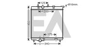 EACLIMA 31R55118 - Diámetro de salida 1 [mm]: 32<br>Calidad: ALTERNATIVO<br>Diámetro de entrada 1 [mm]: 32<br>Tipo radiador: Aletas refrigeración unidas mecánicamente<br>Restricción de fabricante: VALEO<br>Profundidad de red [mm]: 23<br>Longitud de red [mm]: 380<br>Ancho de red [mm]: 544<br>Material: Aluminio<br>Material: Plástico<br>