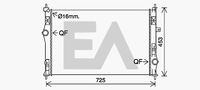 EACLIMA 31R55060 - Diámetro de salida 1 [mm]: 34,4<br>Calidad: Premium<br>Diámetro de entrada 1 [mm]: 34,4<br>Tipo radiador: Aletas refrigeración unidas mecánicamente<br>Técnica conexión: Conexi�n r�pida<br>Restricción de fabricante: VALEO<br>Profundidad de red [mm]: 18<br>Longitud de red [mm]: 649<br>Ancho de red [mm]: 412<br>Material: Aluminio<br>Material: Plástico<br>