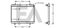 EACLIMA 31R55044 - Radiador, refrigeración del motor