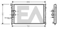 EACLIMA 31R55036 - Radiador, refrigeración del motor