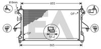 EACLIMA 31R55122 - Diámetro de salida 1 [mm]: 35<br>Calidad: ALTERNATIVO<br>Diámetro de entrada 1 [mm]: 35<br>Tipo radiador: Aletas refrigeración unidas mecánicamente<br>Técnica conexión: Conexi�n r�pida<br>Restricción de fabricante: BEHR<br>Profundidad de red [mm]: 26<br>Longitud de red [mm]: 779<br>Ancho de red [mm]: 363<br>Material: Aluminio<br>Material: Plástico<br>