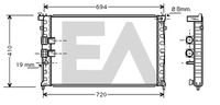 EACLIMA 31R55100 - Radiador, refrigeración del motor