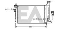 EACLIMA 31R55075 - Diámetro de salida 1 [mm]: 40<br>Calidad: ALTERNATIVO<br>Diámetro de entrada 1 [mm]: 40<br>Tipo radiador: Aletas refrigeración unidas mecánicamente<br>Técnica conexión: Conexi�n r�pida<br>Restricción de fabricante: ORDONEZ<br>Profundidad de red [mm]: 23<br>Longitud de red [mm]: 670<br>Ancho de red [mm]: 378<br>Material: Aluminio<br>Material: Plástico<br>