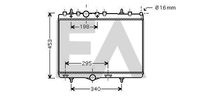 EACLIMA 31R55117 - Diámetro de salida 1 [mm]: 32<br>Calidad: ALTERNATIVO<br>Diámetro de entrada 1 [mm]: 32<br>Tipo radiador: Aletas refrigeración unidas mecánicamente<br>Restricción de fabricante: DENSO<br>Profundidad de red [mm]: 23<br>Longitud de red [mm]: 380<br>Ancho de red [mm]: 544<br>Material: Aluminio<br>Material: Plástico<br>