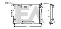 EACLIMA 31R60072 - Diámetro de salida 1 [mm]: 32<br>Calidad: ALTERNATIVO<br>Diámetro de entrada 1 [mm]: 32<br>Tipo radiador: Aletas refrigeración unidas mecánicamente<br>Restricción de fabricante: VALEO<br>Profundidad de red [mm]: 24<br>Longitud de red [mm]: 495<br>Ancho de red [mm]: 388<br>Material: Aluminio<br>Material: Plástico<br>