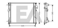 EACLIMA 31R60135 - Diámetro de salida 1 [mm]: 32<br>Calidad: Premium<br>Diámetro de entrada 1 [mm]: 32<br>Tipo radiador: Aletas refrigeración soldadas<br>Restricción de fabricante: VALEO<br>Profundidad de red [mm]: 26<br>Longitud de red [mm]: 560<br>Ancho de red [mm]: 458<br>Material: Aluminio<br>Material: Plástico<br>