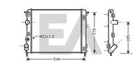 EACLIMA 31R60134 - Radiador, refrigeración del motor