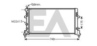 EACLIMA 31R67018 - Diámetro de salida 1 [mm]: 32<br>Calidad: ALTERNATIVO<br>Diámetro de entrada 1 [mm]: 32<br>Tipo radiador: Aletas refrigeración unidas mecánicamente<br>Restricción de fabricante: BEHR<br>Profundidad de red [mm]: 24<br>Longitud de red [mm]: 650<br>Ancho de red [mm]: 333<br>Material: Aluminio<br>Material: Plástico<br>