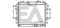 EACLIMA 31R71218 - Radiador, refrigeración del motor