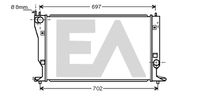 EACLIMA 31R71203 - Clase de caja de cambios: para caja de cambios manual<br>Equipamiento de vehículo: para vehículos con/sin climatización<br>año construcción desde: 03/2006<br>Material: Aluminio<br>Material: Plástico<br>Longitud de red [mm]: 625<br>Ancho de red [mm]: 405<br>Profundidad de red [mm]: 36<br>