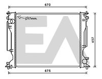 EACLIMA 31R71287 - Radiador, refrigeración del motor