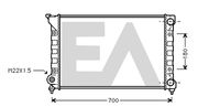 EACLIMA 31R77030 - Diámetro de salida 1 [mm]: 32<br>Calidad: Premium<br>Diámetro de entrada 1 [mm]: 32<br>Tipo radiador: Aletas refrigeración unidas mecánicamente<br>Profundidad de red [mm]: 32<br>Longitud de red [mm]: 722<br>Ancho de red [mm]: 322<br>Material: Aluminio<br>Material: Plástico<br>