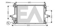 EACLIMA 31R78031 - Diámetro de salida 1 [mm]: 37<br>Calidad: Premium<br>Diámetro de entrada 1 [mm]: 37<br>Tipo radiador: Aletas refrigeración soldadas<br>Restricción de fabricante: VALEO<br>Profundidad de red [mm]: 44<br>Longitud de red [mm]: 620<br>Ancho de red [mm]: 421<br>Material: Aluminio<br>Material: Plástico<br>