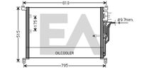 EACLIMA 30C02022 - Condensador, aire acondicionado