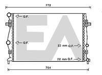 EACLIMA 31R77129 - Diámetro de salida 1 [mm]: 32,3<br>Calidad: ALTERNATIVO<br>Diámetro de entrada 1 [mm]: 32,3<br>Tipo radiador: Aletas refrigeración unidas mecánicamente<br>Técnica conexión: Conexi�n r�pida<br>Restricción de fabricante: VALEO<br>Profundidad de red [mm]: 24<br>Longitud de red [mm]: 650<br>Ancho de red [mm]: 314<br>Material: Aluminio<br>Material: Plástico<br>