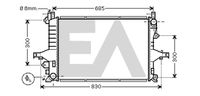 EACLIMA 31R78045 - Diámetro de salida 1 [mm]: 37<br>Calidad: ALTERNATIVO<br>Diámetro de entrada 1 [mm]: 37<br>Tipo radiador: Aletas refrigeración soldadas<br>Restricción de fabricante: VALEO<br>Profundidad de red [mm]: 44<br>Longitud de red [mm]: 620<br>Ancho de red [mm]: 421<br>Material: Aluminio<br>Material: Plástico<br>