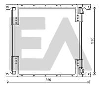 EACLIMA 30C45004 - Material: Aluminio<br>Rosca, entrada: 7/8"-14 UNF<br>Rosca, salida: 7/8" - 14 UNF<br>Longitud de red [mm]: 600<br>Ancho de red [mm]: 457<br>Profundidad de red [mm]: 22<br>