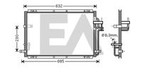 EACLIMA 30C36022 - Agente frigorífico: R 134 a<br>Malla radiador: 605 x 420 x 20 mm<br>