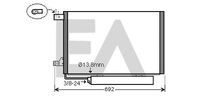 EACLIMA 30C50055 - Condensador, aire acondicionado