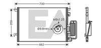 EACLIMA 30C54045 - para OE N°: 1850076<br>Artículo complementario / información complementaria 2: sin secador<br>Ancho de red [mm]: 411<br>Profundidad de red [mm]: 16<br>