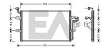 EACLIMA 30C77017 - Material: Aluminio<br>Artículo complementario / información complementaria 2: sin secador<br>Rosca, entrada: 3/4"-16 UNF<br>Rosca, salida: 5/8" - 18 UNF<br>Longitud de red [mm]: 584<br>Ancho de red [mm]: 338<br>Profundidad de red [mm]: 18<br>