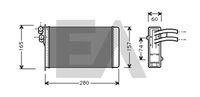 EACLIMA 45C02004 - Diámetro de entrada 1 [mm]: 20<br>Diámetro de salida 1 [mm]: 20<br>Calidad: Premium<br>Material: Aluminio<br>Material: Plástico<br>Artículo complementario / información complementaria 2: con tubo de conexión<br>Tipo radiador: Aletas refrigeración unidas mecánicamente<br>Longitud de red [mm]: 234<br>Ancho de red [mm]: 158<br>Profundidad de red [mm]: 42<br>