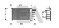 EACLIMA 45C25017 - Diámetro de entrada 1 [mm]: 17<br>Diámetro de salida 1 [mm]: 17<br>Calidad: Premium<br>Restricción de fabricante: MAGNETI MARELLI<br>Material: Aluminio<br>Material: Plástico<br>Tipo radiador: Aletas refrigeración unidas mecánicamente<br>Longitud de red [mm]: 250<br>Ancho de red [mm]: 140<br>Profundidad de red [mm]: 42<br>