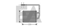 EACLIMA 45C36015 - Diámetro de entrada 1 [mm]: 17,2<br>Diámetro de salida 1 [mm]: 17,2<br>Calidad: Premium<br>Material: Aluminio<br>Tipo radiador: Aletas refrigeración soldadas<br>Longitud de red [mm]: 195<br>Ancho de red [mm]: 165<br>Profundidad de red [mm]: 20<br>