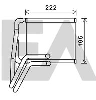 EACLIMA 45C36031 - Diámetro de entrada 1 [mm]: 19<br>Diámetro de salida 1 [mm]: 19<br>Calidad: Premium<br>Restricción de fabricante: HVCC<br>Material: Aluminio<br>Artículo complementario / información complementaria 2: con tubo de conexión<br>Tipo radiador: Aletas refrigeración soldadas<br>Longitud de red [mm]: 160<br>Ancho de red [mm]: 210<br>Profundidad de red [mm]: 27<br>