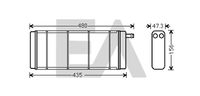 EACLIMA 45C77007 - Diámetro de entrada 1 [mm]: 16<br>Diámetro de salida 1 [mm]: 16<br>Calidad: Premium<br>Material: Aluminio<br>Material: Plástico<br>Tipo radiador: Aletas refrigeración unidas mecánicamente<br>Longitud de red [mm]: 210<br>Ancho de red [mm]: 137<br>Profundidad de red [mm]: 42<br>