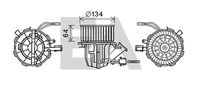 EACLIMA 42A02009 - Material: Plástico<br>Restricción de fabricante: BEHR<br>Sentido de giro: Sentido de giro a la derecha (horario)<br>Versión: Sin regulador<br>Diámetro 1 [mm]: 134<br>