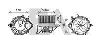 EACLIMA 42A07003 - Motor eléctrico, ventilador habitáculo