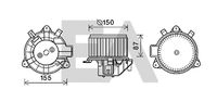 EACLIMA 42A25008 - Motor eléctrico, ventilador habitáculo