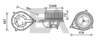 EACLIMA 42A25006 - Motor eléctrico, ventilador habitáculo