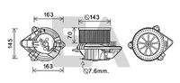 EACLIMA 42A10024 - Tensión [V]: 12<br>Material: Plástico<br>Restricción de fabricante: VALEO<br>Sentido de giro: Sentido de giro a la derecha (horario)<br>Versión: Sin regulador<br>Diámetro 1 [mm]: 150<br>