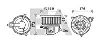 EACLIMA 42A10003 - Motor eléctrico, ventilador habitáculo