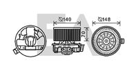 EACLIMA 42A18001 - Motor eléctrico, ventilador habitáculo