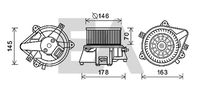 EACLIMA 42A25021 - Motor eléctrico, ventilador habitáculo