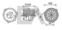 EACLIMA 42A25014 - Motor eléctrico, ventilador habitáculo