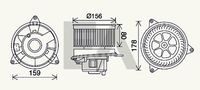 EACLIMA 42A22021 - Motor eléctrico, ventilador habitáculo