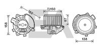 EACLIMA 42A25001 - Motor eléctrico, ventilador habitáculo