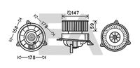 EACLIMA 42A22001 - Motor eléctrico, ventilador habitáculo